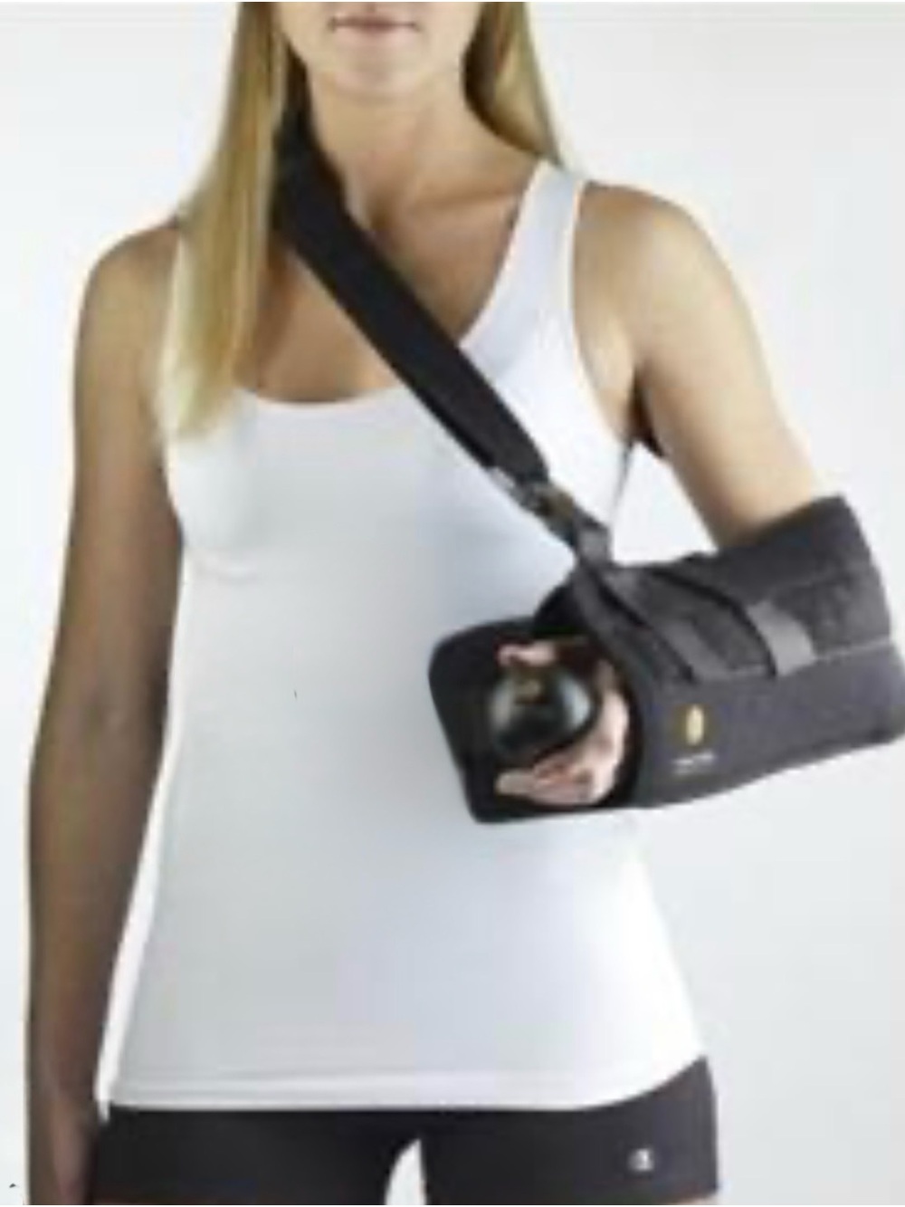 Comfort Fit Black Arm Sling with Adjustable Strap